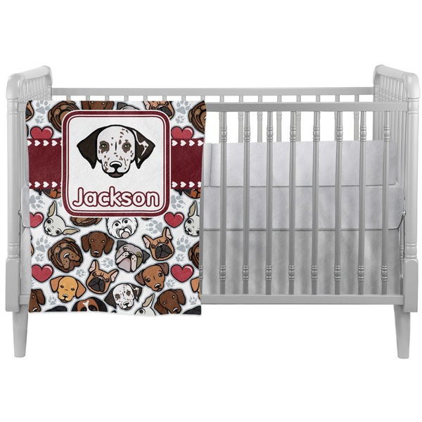 Custom Dog Faces Crib Comforter / Quilt (Personalized)