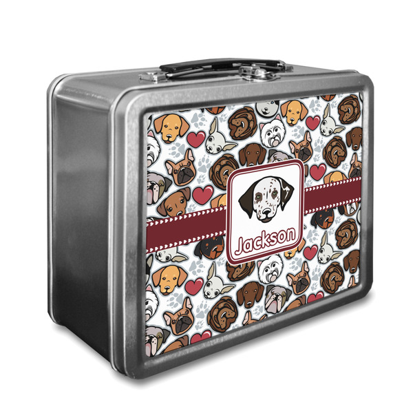 Custom Dog Faces Lunch Box w/ Name or Text