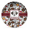 Dog Faces Microwave Safe Plastic Plate - Composite Polymer (Personalized)
