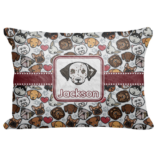 Custom Dog Faces Decorative Baby Pillowcase - 16"x12" w/ Name or Text