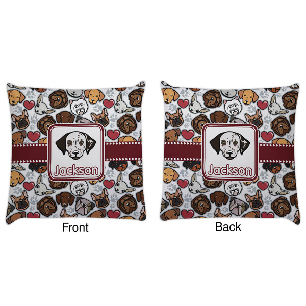 Dog Faces Decorative Pillow Case - Approval