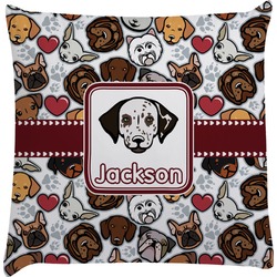 Dog Faces Decorative Pillow Case (Personalized)