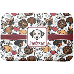 Dog Faces Dish Drying Mat w/ Name or Text