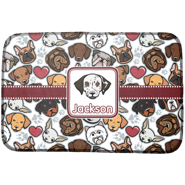 Custom Dog Faces Dish Drying Mat w/ Name or Text