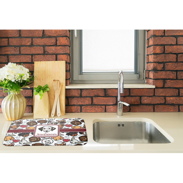 Dog Faces Dish Drying Mat - LIFESTYLE 2