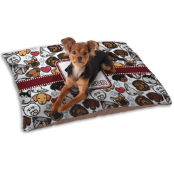 Dog Faces Dog Bed - Small w/ Name or Text