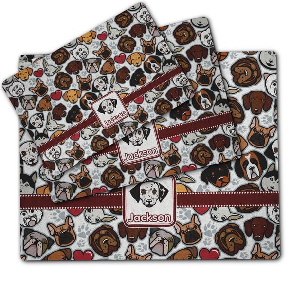 Dog Faces Dog Food Mat - MAIN (sm, med, lrg)