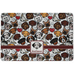 Dog Faces Dog Food Mat w/ Name or Text
