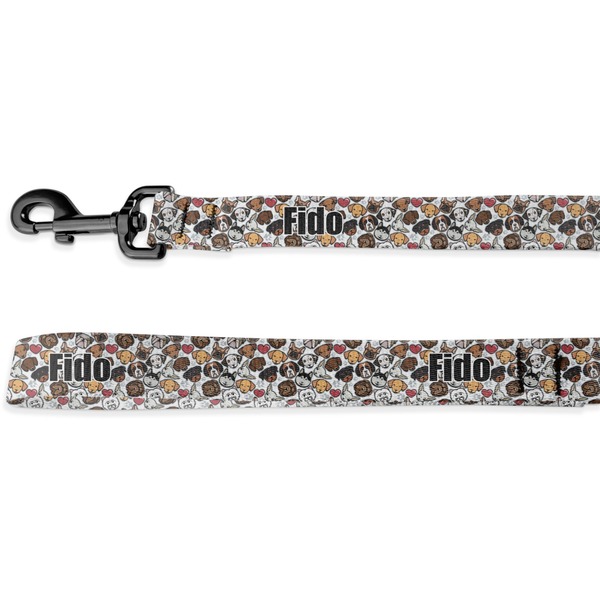 Custom Dog Faces Deluxe Dog Leash (Personalized)