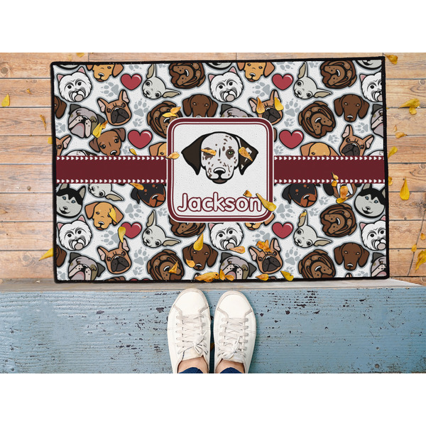 Dog Faces Door Mat - LIFESTYLE (Med)