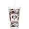 Dog Faces Double Wall Tumbler with Straw (Personalized)
