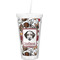 Dog Faces Double Wall Tumbler with Straw (Personalized)