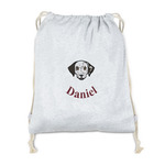 Dog Faces Drawstring Backpack - Sweatshirt Fleece - Double Sided (Personalized)