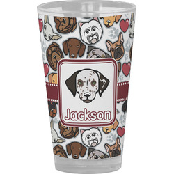 Dog Faces Pint Glass - Full Color (Personalized)