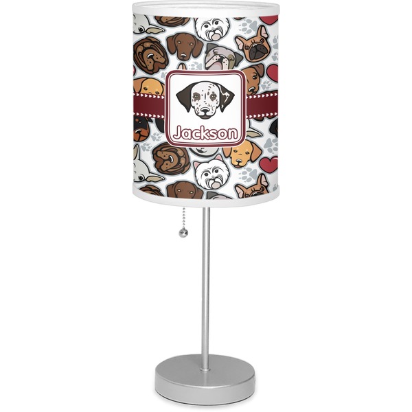 Custom Dog Faces 7" Drum Lamp with Shade (Personalized)