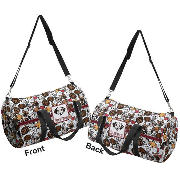 Dog Faces Duffle bag large front and back sides