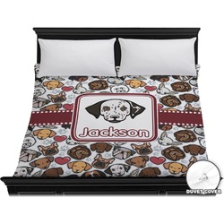 Dog Faces Duvet Cover - King (Personalized)