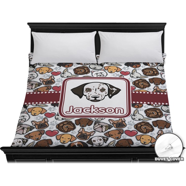 Custom Dog Faces Duvet Cover - King (Personalized)