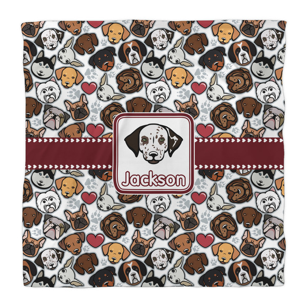 Dog Faces Duvet Cover - Queen - Front