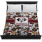 Dog Faces Duvet Cover - Queen - On Bed - No Prop