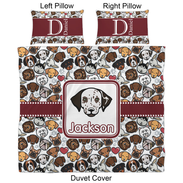 Dog Faces Duvet Cover Set - King - Approval
