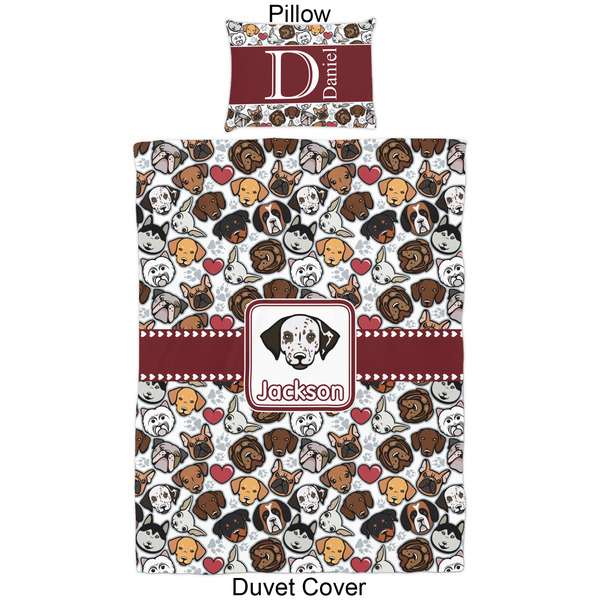 Dog Faces Duvet Cover Set - Twin - Approval