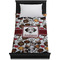 Dog Faces Duvet Cover - Twin - On Bed - No Prop