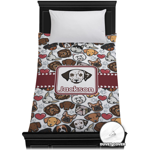 Custom Dog Faces Duvet Cover - Twin XL (Personalized)