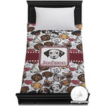 Dog Faces Duvet Cover - Twin (Personalized)