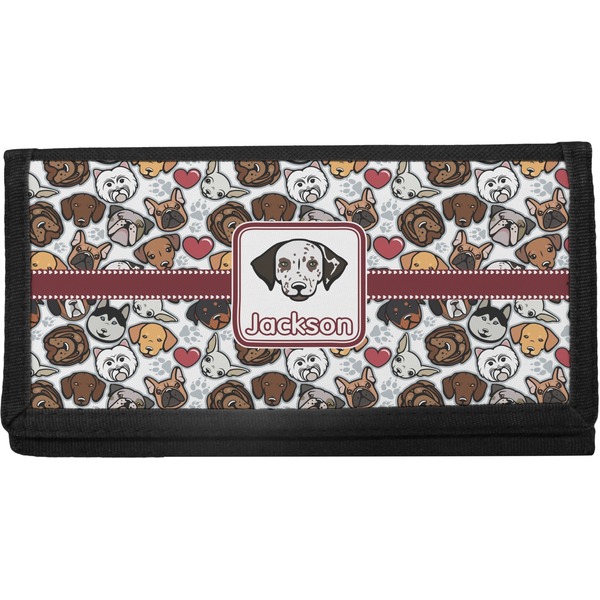 Custom Dog Faces Canvas Checkbook Cover (Personalized)