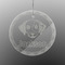 Dog Faces Engraved Glass Ornament - Round (Front)