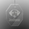 Dog Faces Engraved Glass Ornaments - Octagon