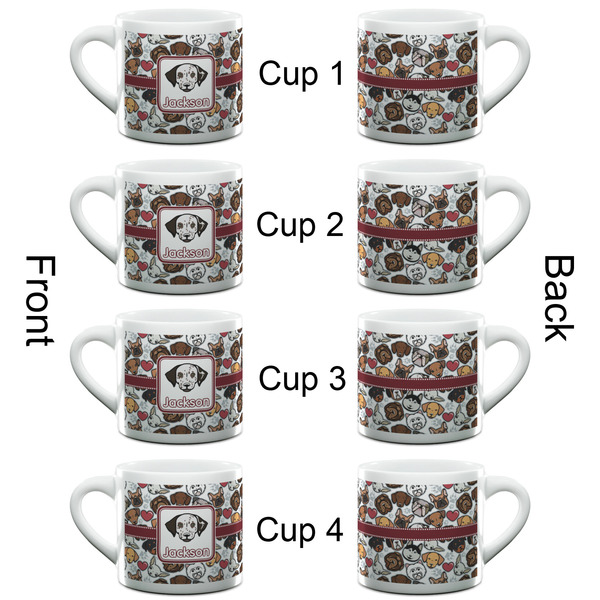 Dog Faces Espresso Cup - 6oz (Double Shot Set of 4) APPROVAL