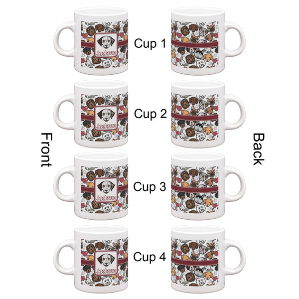 Dog Faces Espresso Cup Set of 4 - Apvl