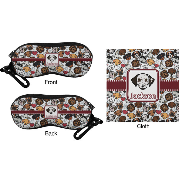 Dog Faces Eyeglass Case & Cloth (Approval)