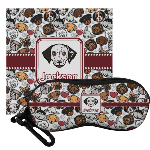Custom Dog Faces Eyeglass Case & Cloth (Personalized)