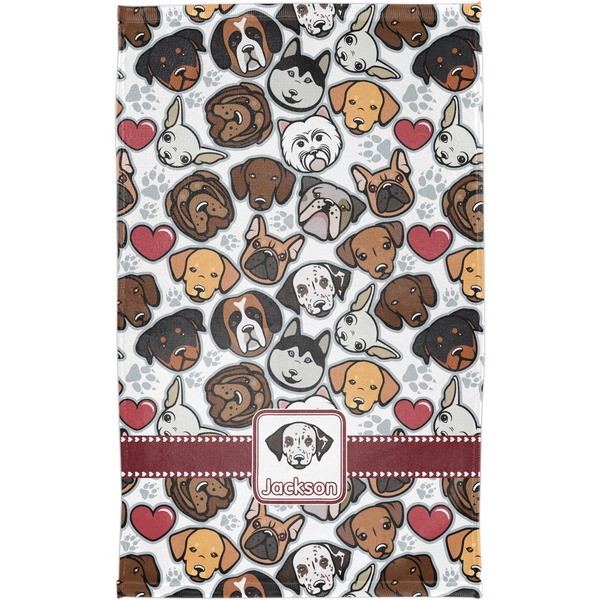 Dog Faces Finger Tip Towel - Full View