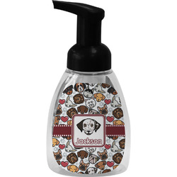 Dog Faces Foam Soap Bottle - Black (Personalized)