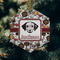Dog Faces Frosted Glass Ornament - Hexagon (Lifestyle)