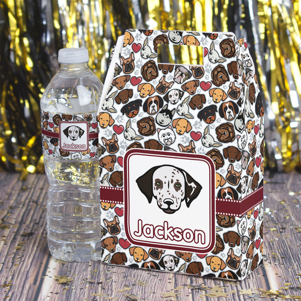 Dog Faces Gable Favor Box - In Context