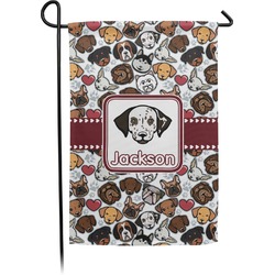 Dog Faces Small Garden Flag - Double Sided w/ Name or Text