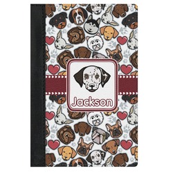 Dog Faces Genuine Leather Passport Cover (Personalized)