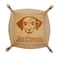 Dog Faces Genuine Leather Valet Tray (Personalized)