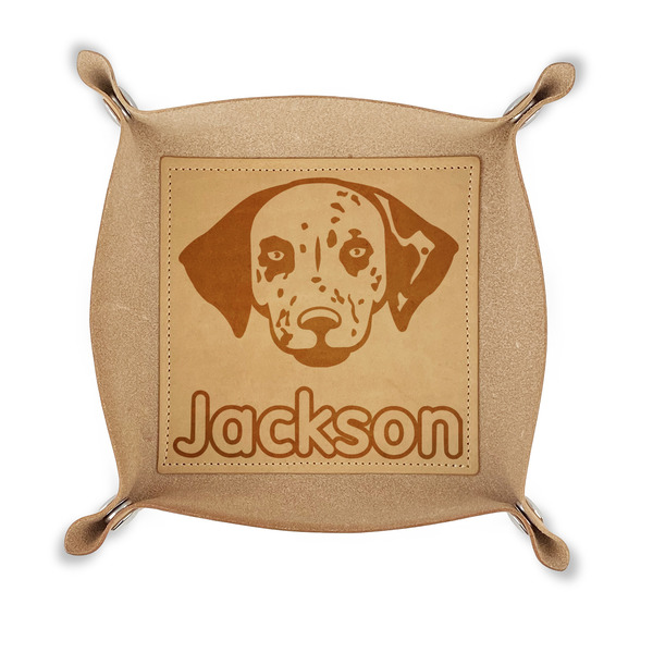 Custom Dog Faces Genuine Leather Valet Tray (Personalized)