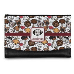 Dog Faces Genuine Leather Women's Wallet - Small (Personalized)