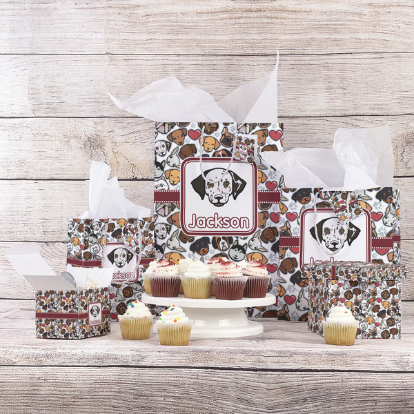 Dog Faces Gift Bags - In Context