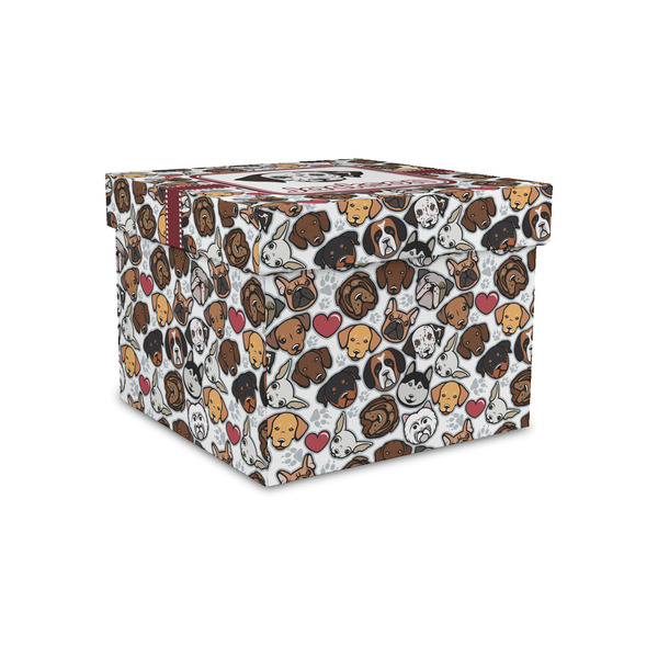 Custom Dog Faces Gift Box with Lid - Canvas Wrapped - Small (Personalized)