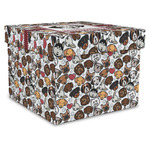 Dog Faces Gift Box with Lid - Canvas Wrapped - X-Large (Personalized)