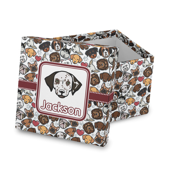 Custom Dog Faces Gift Box with Lid - Canvas Wrapped (Personalized)