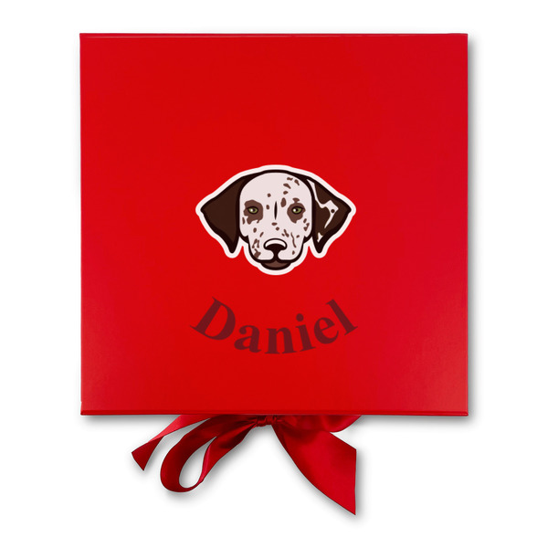 Dog Faces Gift Boxes with Magnetic Lid - Red - Approval